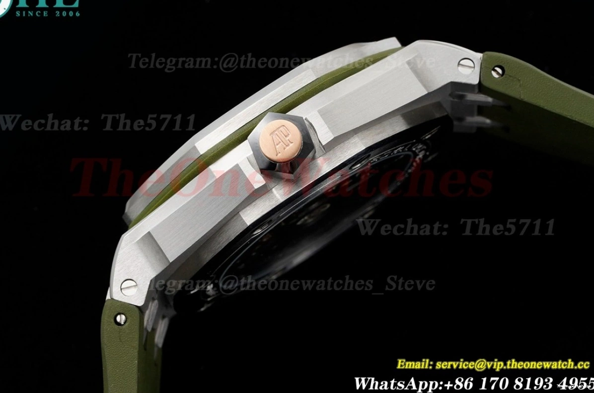 42mm Royal Oak BF 15720 Stk SS Offshore A4308 Green Diver RU 0302